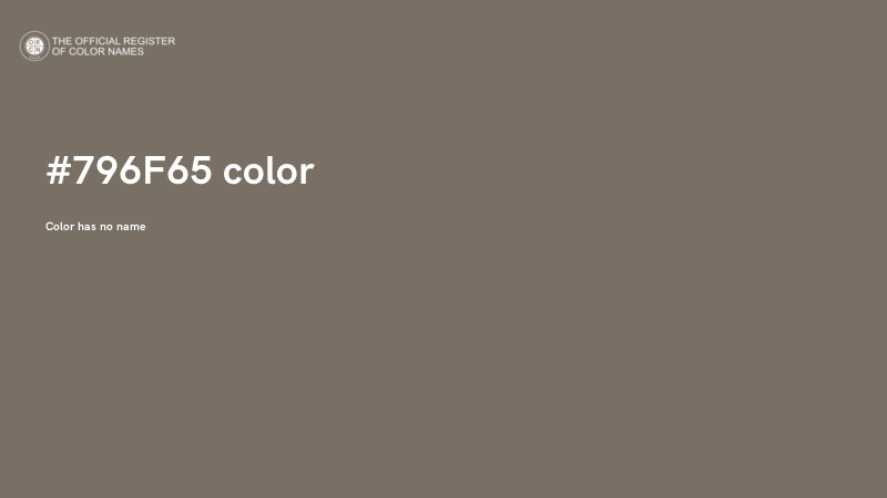 #796F65 color image