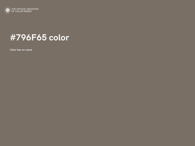 #796F65 color image