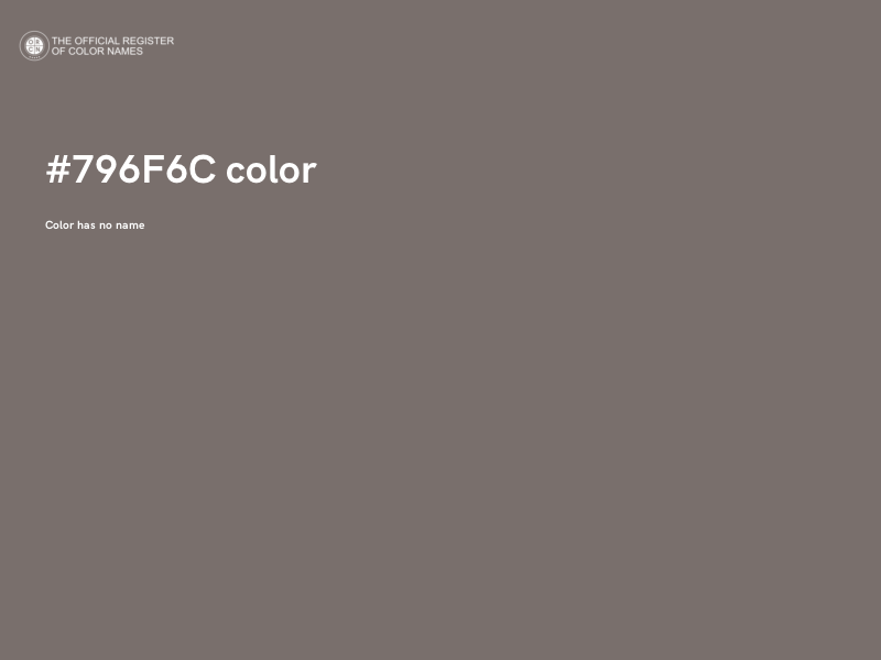 #796F6C color image