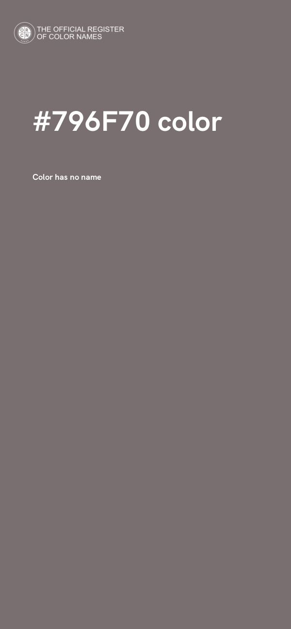 #796F70 color image