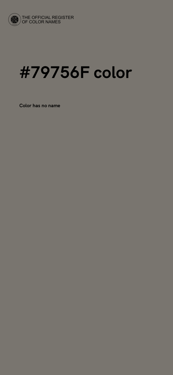 #79756F color image