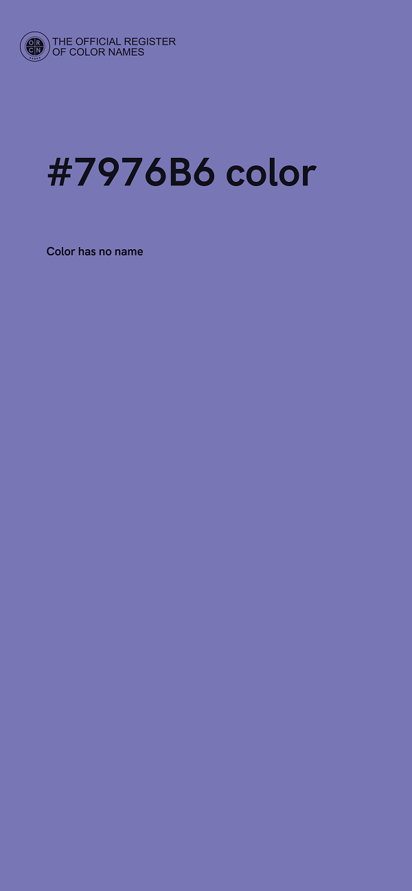 #7976B6 color image