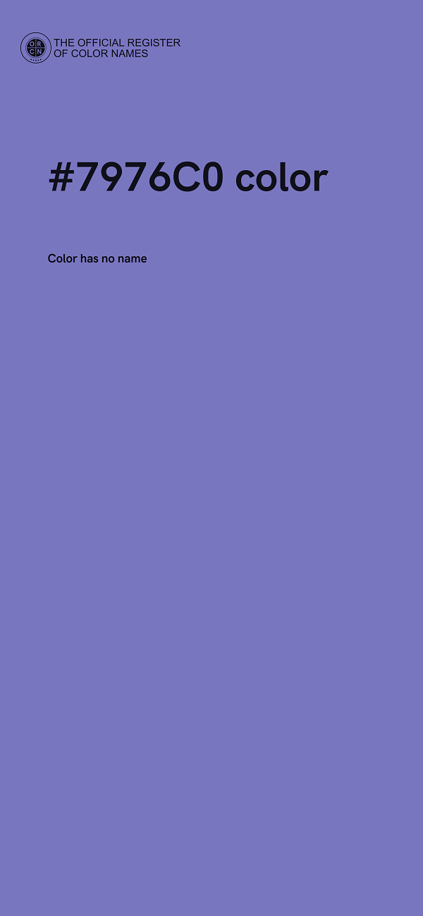#7976C0 color image