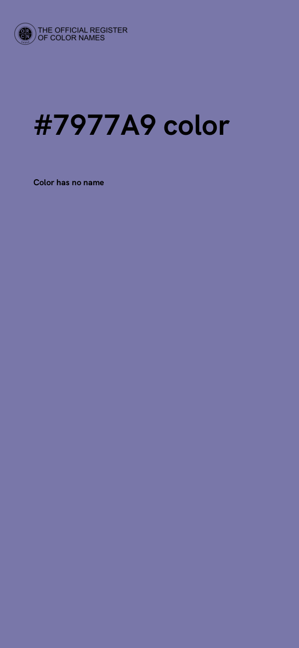 #7977A9 color image