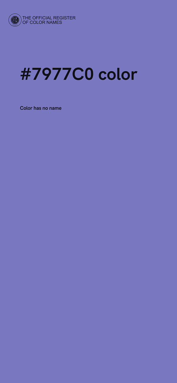 #7977C0 color image