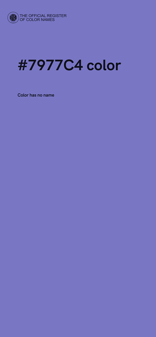 #7977C4 color image