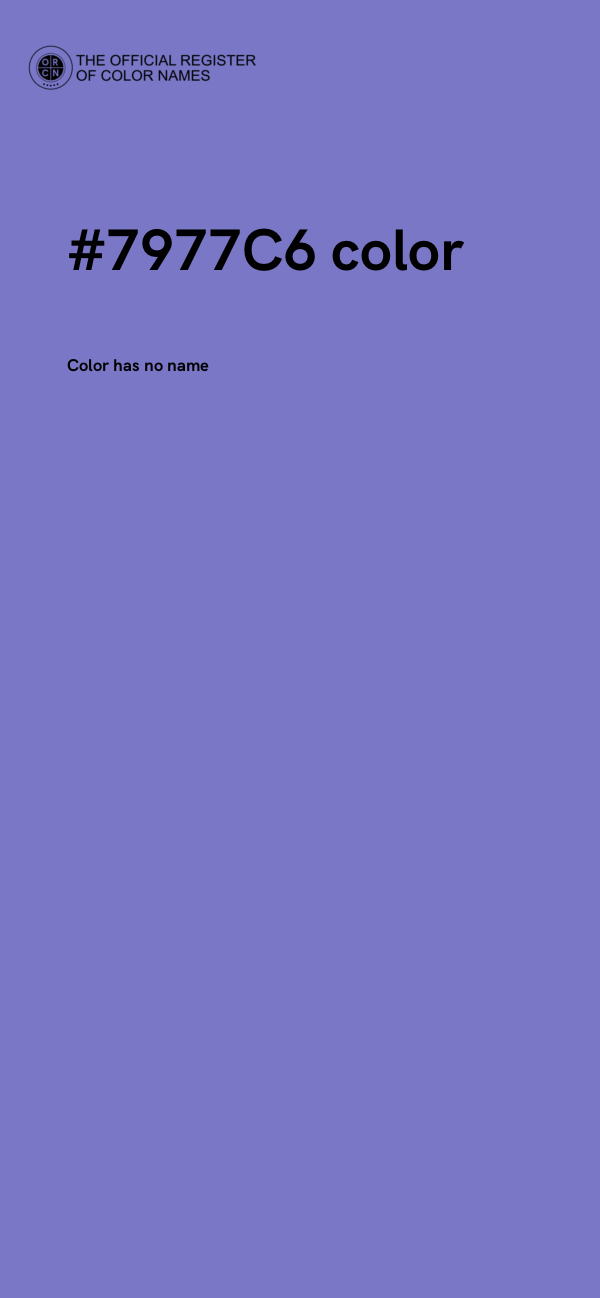 #7977C6 color image