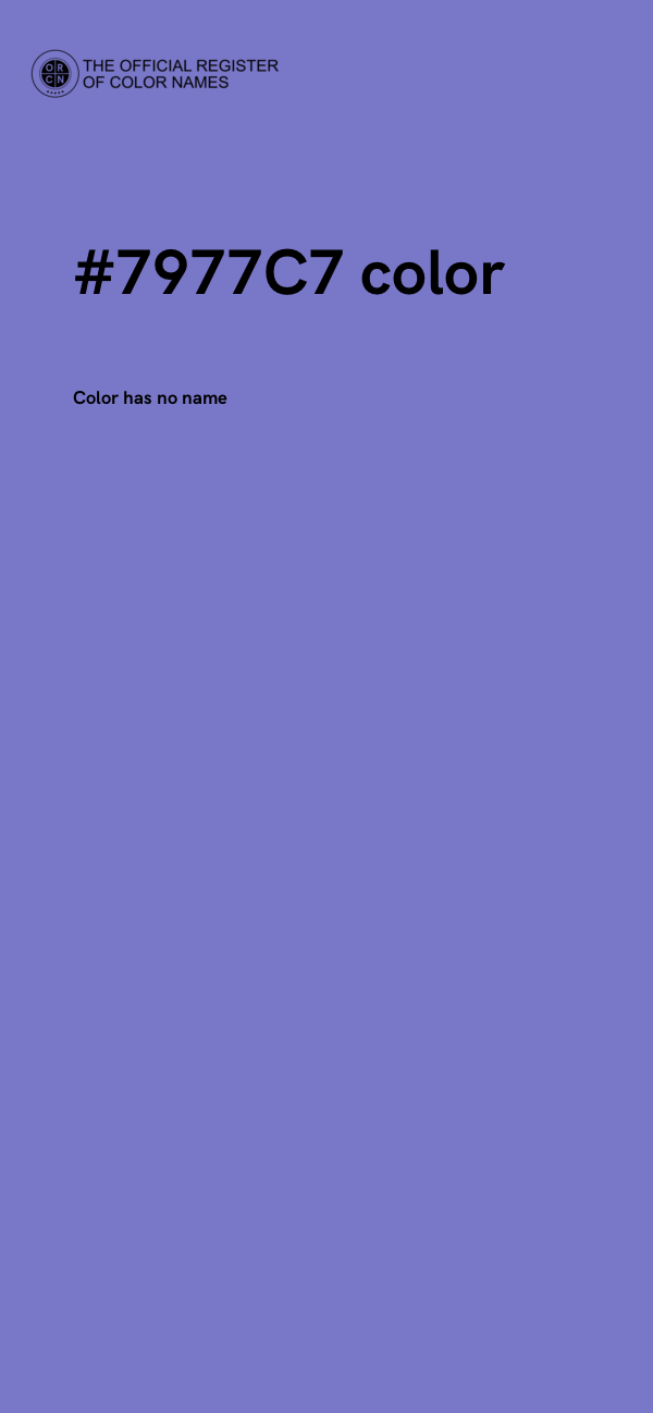 #7977C7 color image