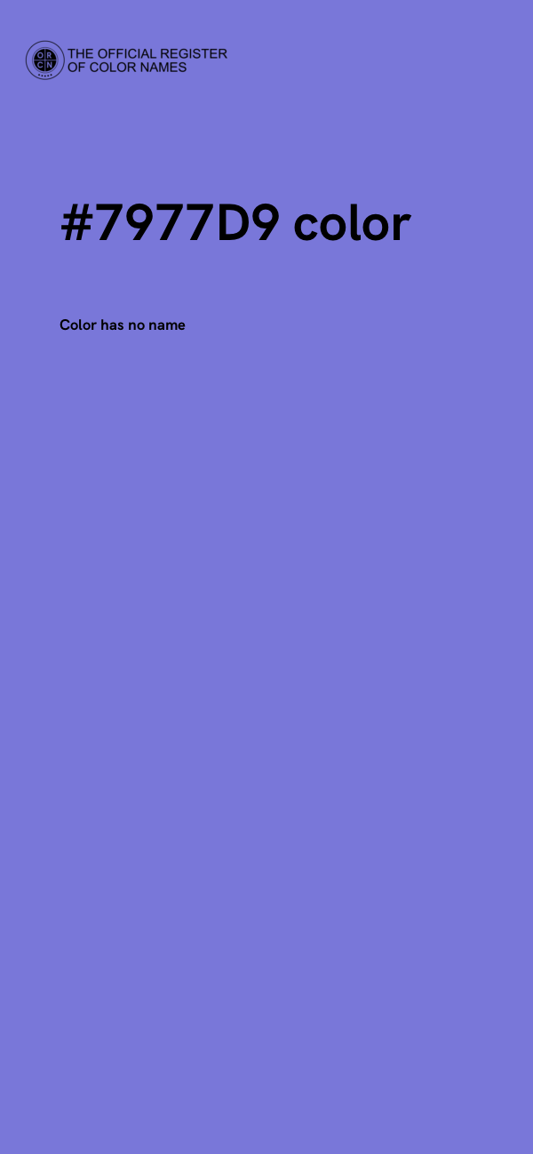#7977D9 color image