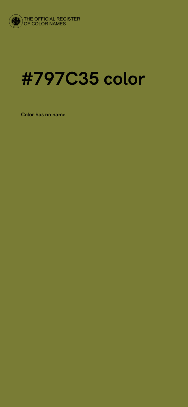 #797C35 color image