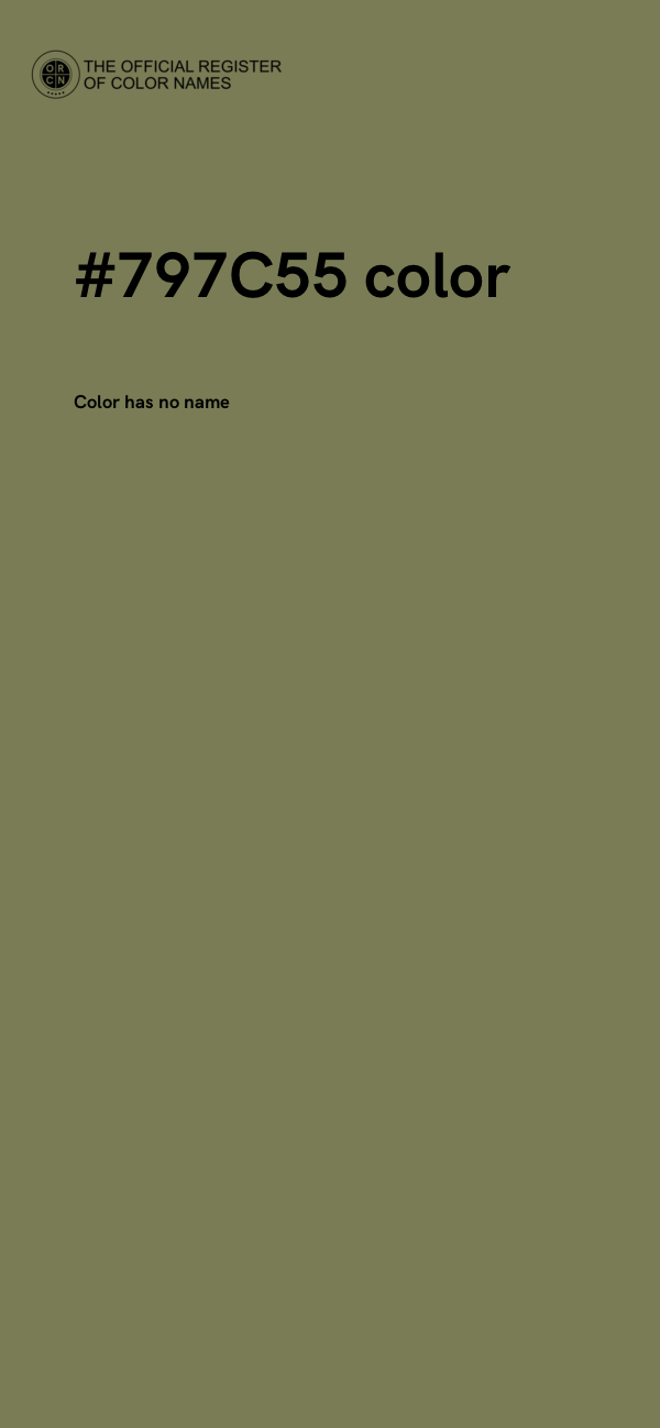 #797C55 color image