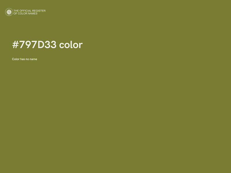 #797D33 color image