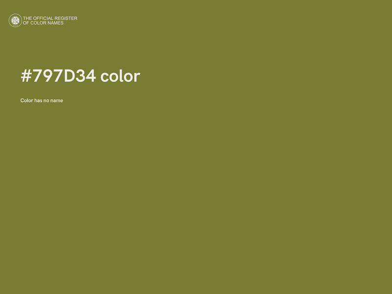 #797D34 color image