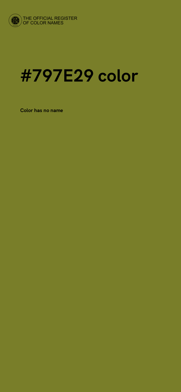 #797E29 color image