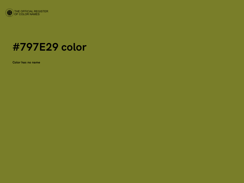 #797E29 color image