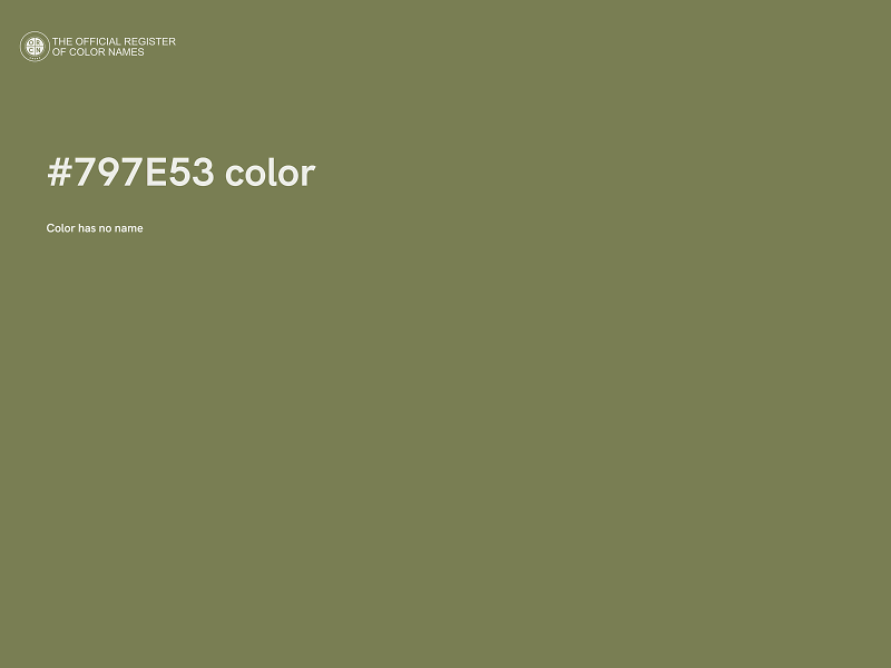 #797E53 color image