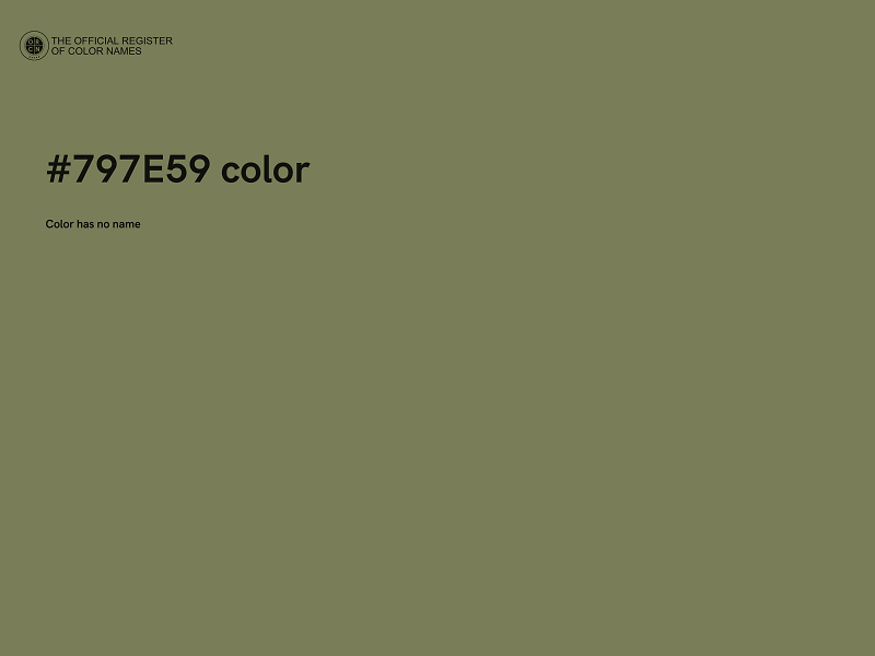 #797E59 color image
