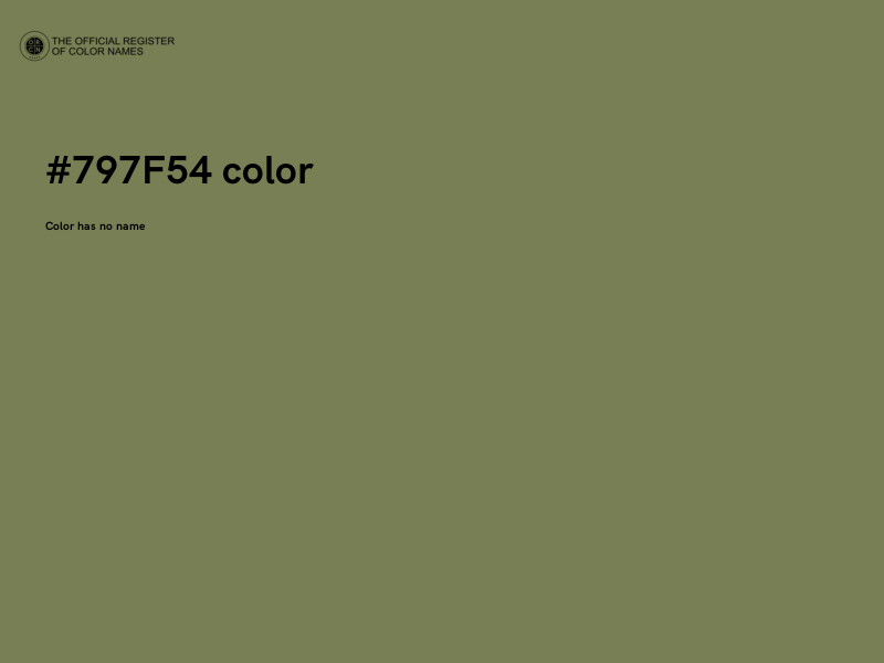 #797F54 color image