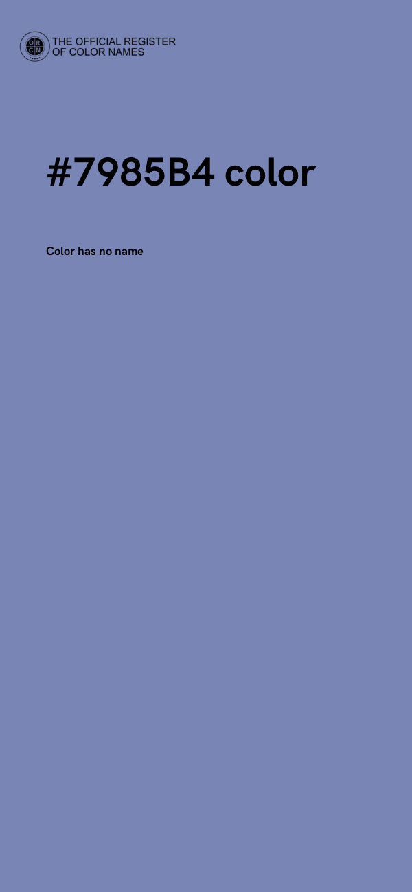 #7985B4 color image