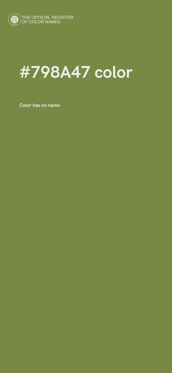 #798A47 color image