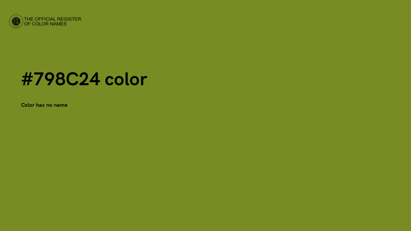 #798C24 color image