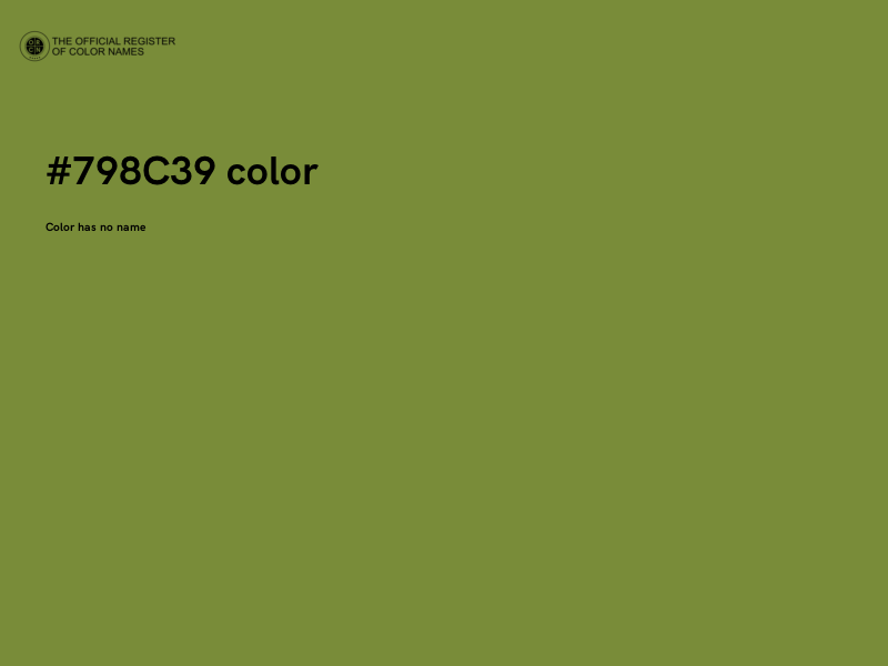 #798C39 color image