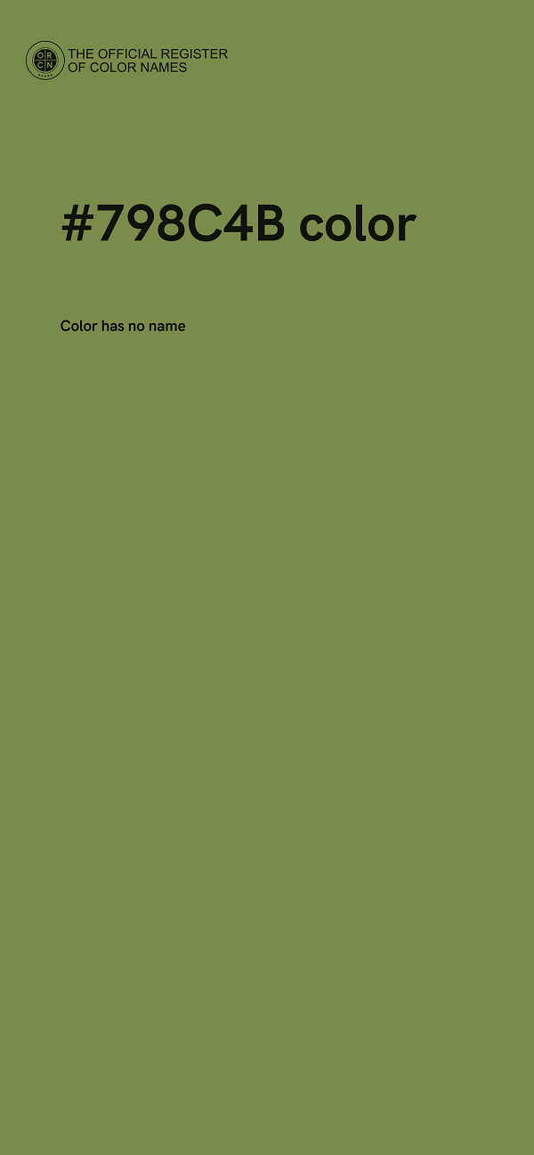 #798C4B color image