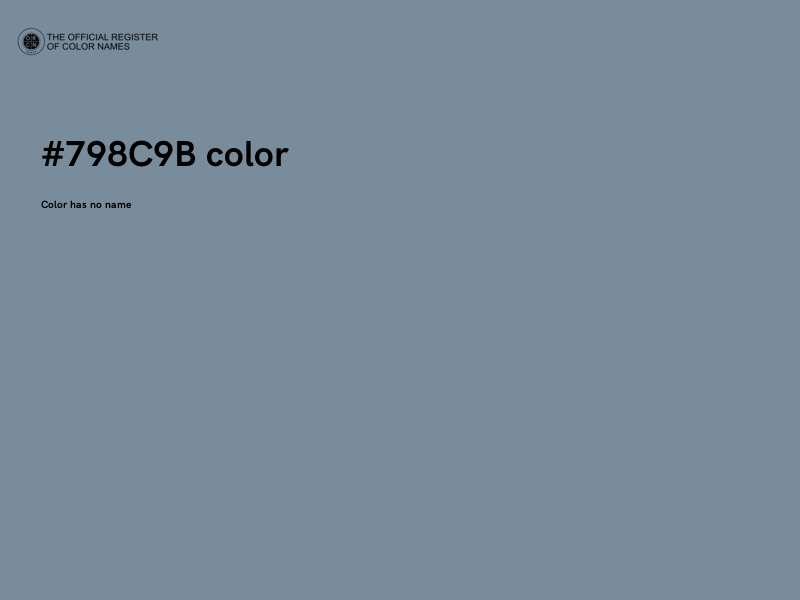 #798C9B color image