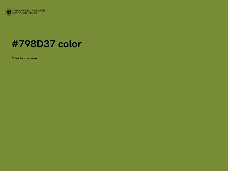 #798D37 color image