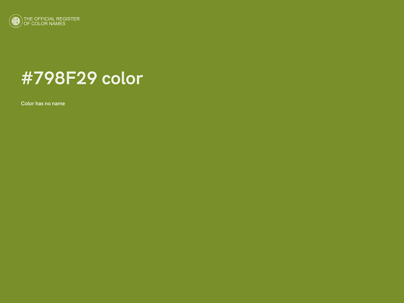 #798F29 color image