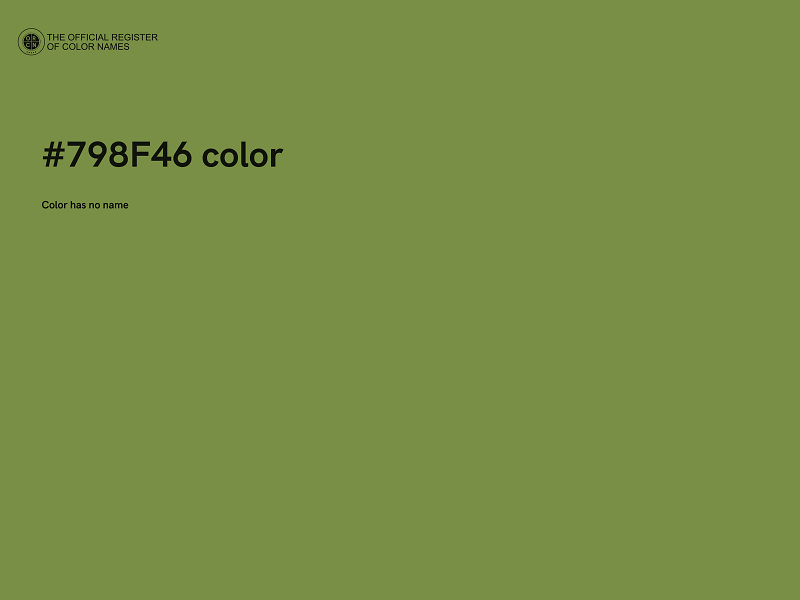 #798F46 color image