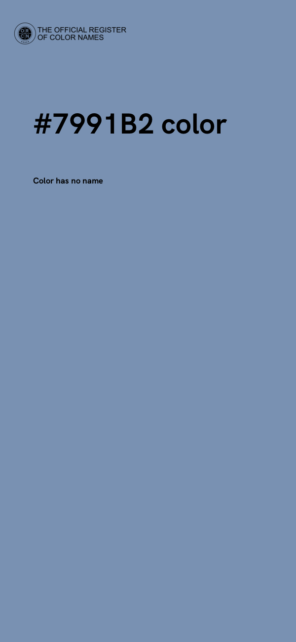 #7991B2 color image