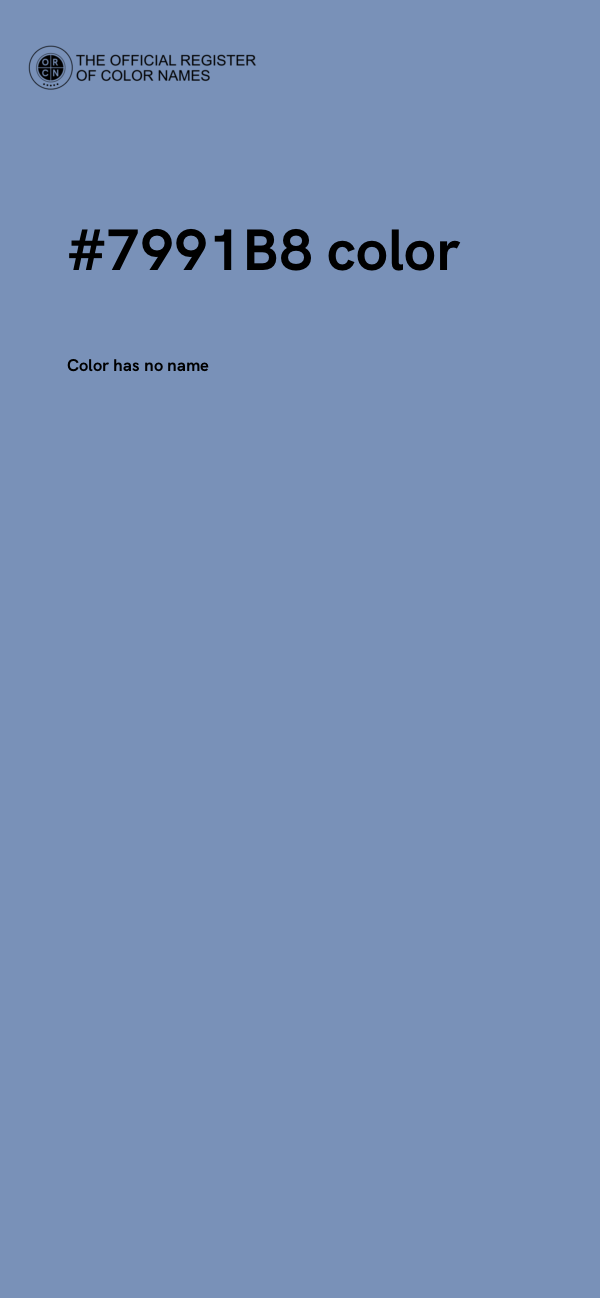 #7991B8 color image