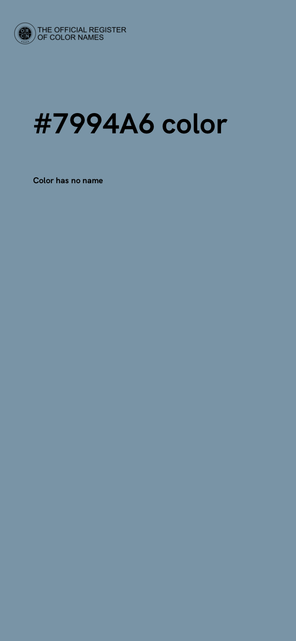 #7994A6 color image