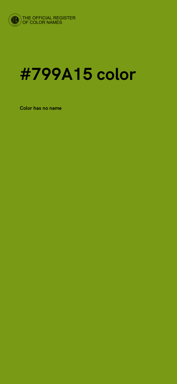 #799A15 color image
