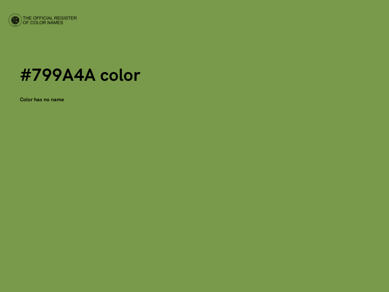 #799A4A color image