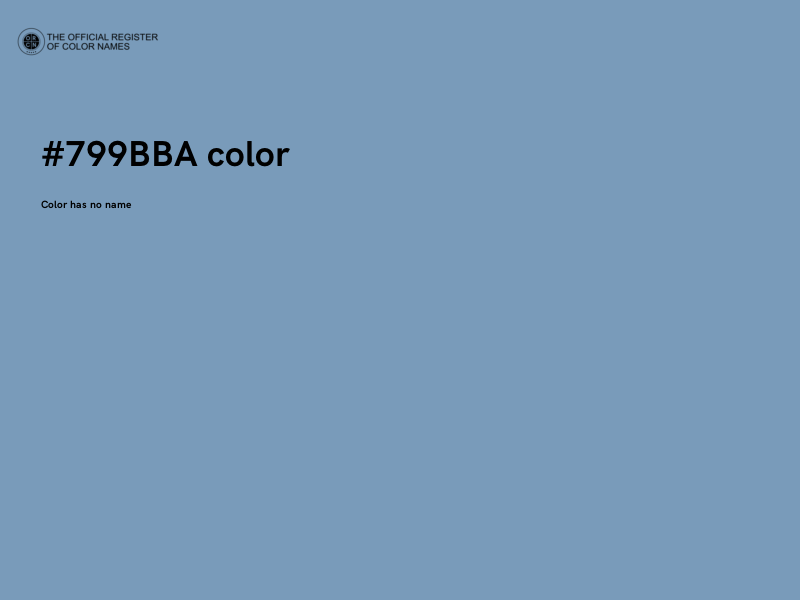 #799BBA color image