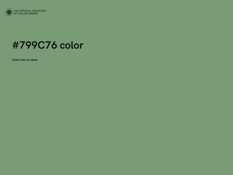 #799C76 color image