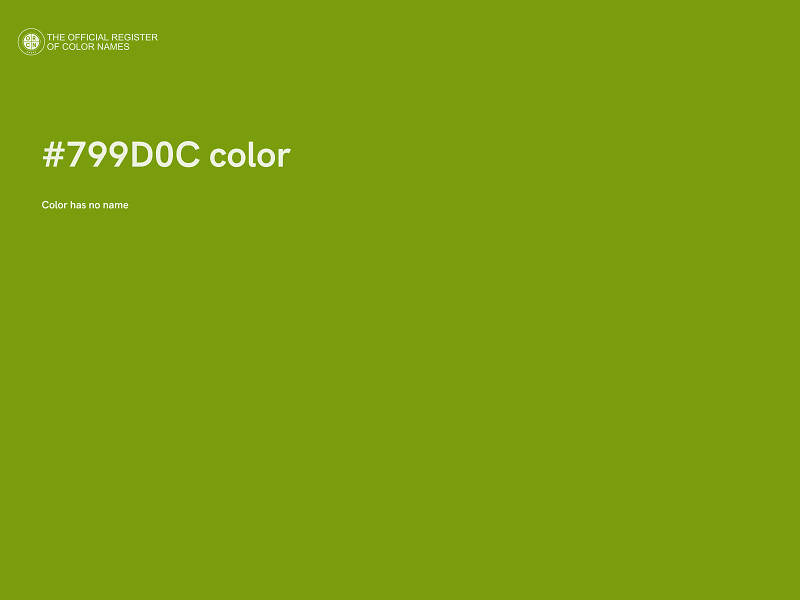 #799D0C color image