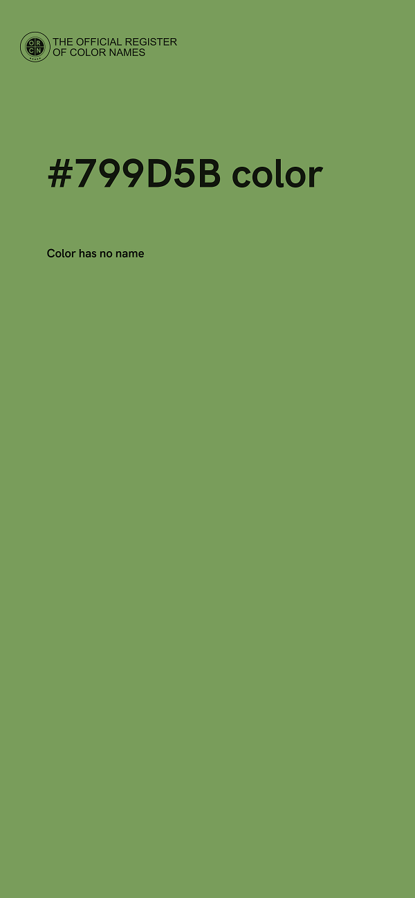 #799D5B color image