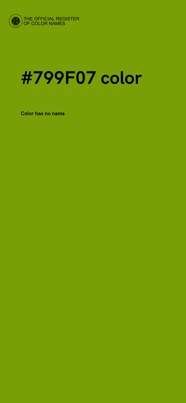 #799F07 color image