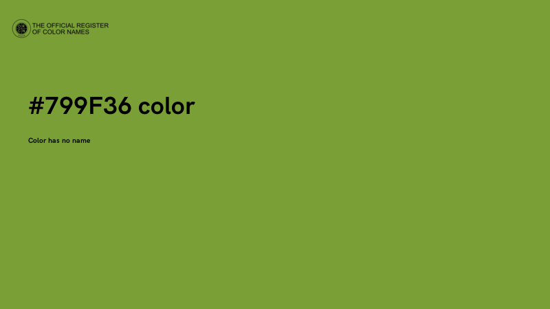 #799F36 color image