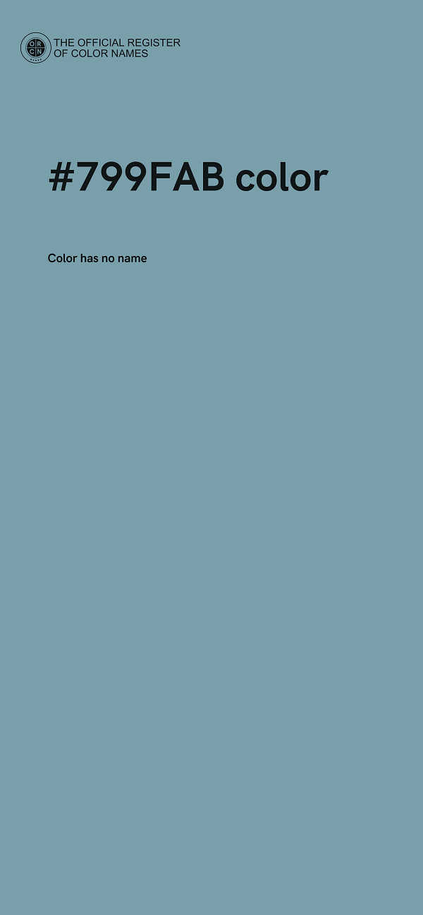 #799FAB color image