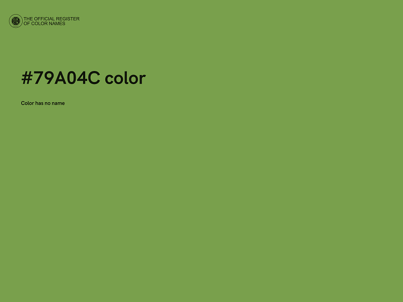#79A04C color image