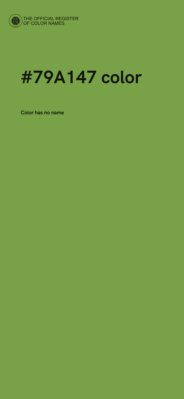 #79A147 color image