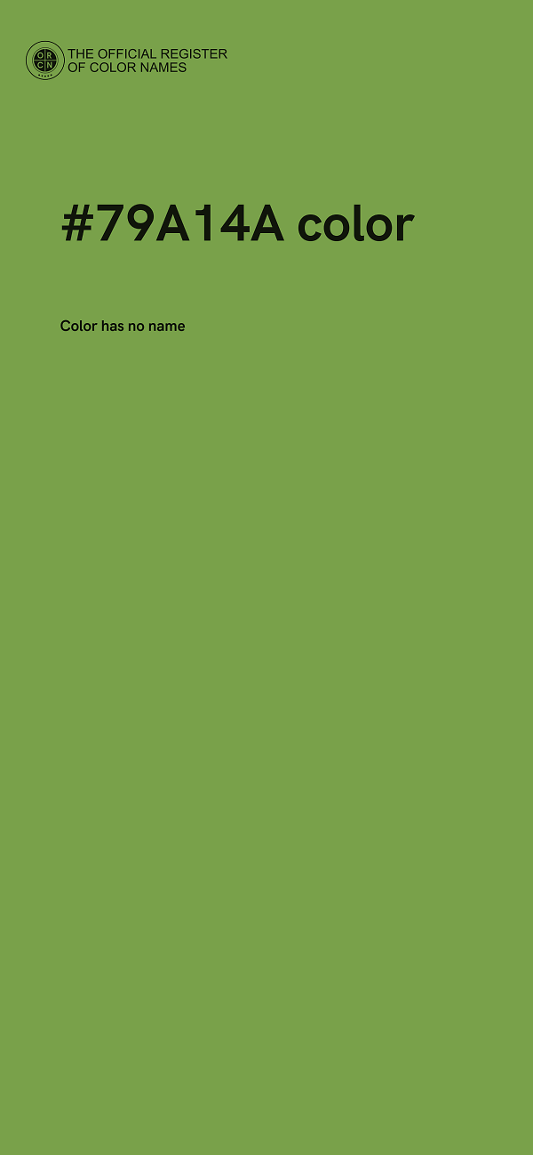 #79A14A color image