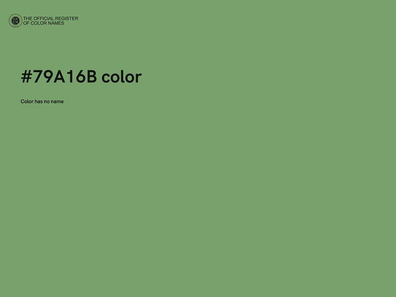 #79A16B color image