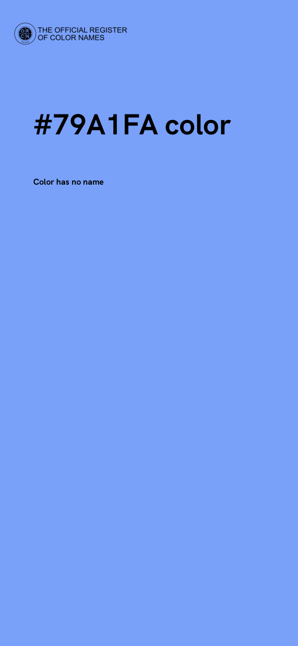 #79A1FA color image