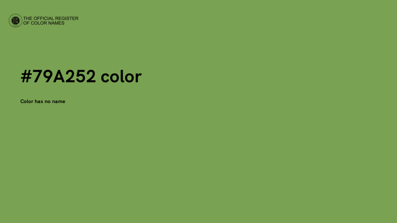 #79A252 color image
