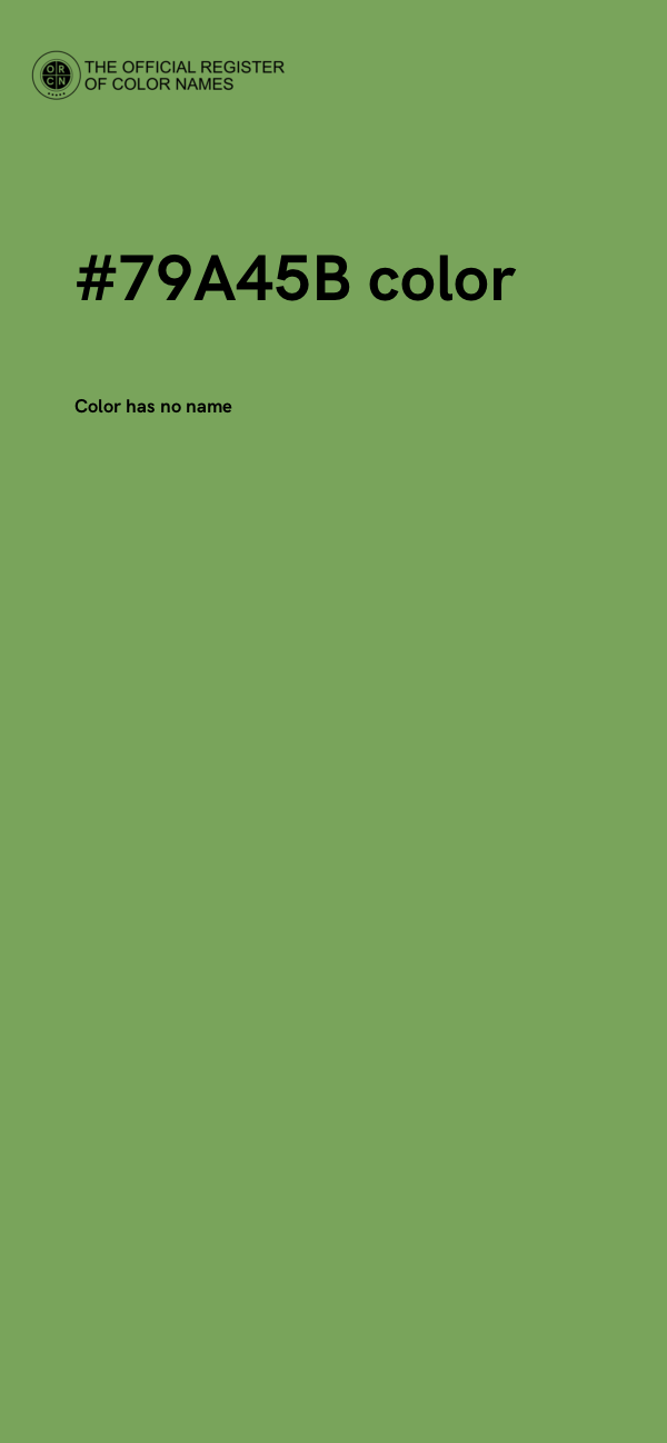 #79A45B color image